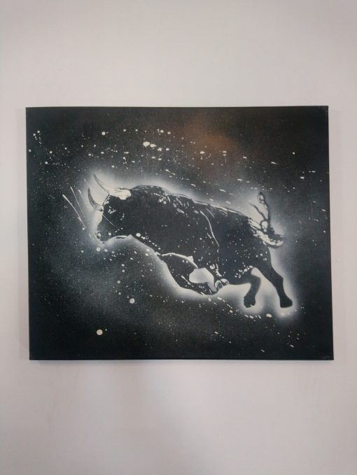 Tableau taureau qui charge